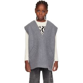 MM6 Maison Margiela MM6 Maison Margiela Kids Gray V-Neck Vest