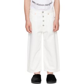 MM6 Maison Margiela MM6 Maison Margiela Kids White Faded Jeans