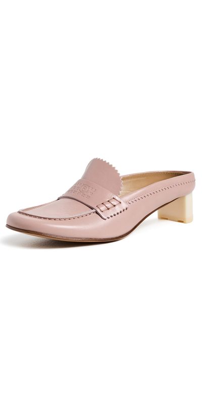 MM6 Maison Margiela MM6 Maison Margiela Leather Slippers Misty Rose
