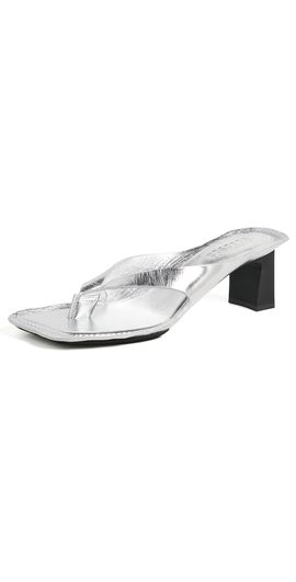 MM6 Maison Margiela MM6 Maison Margiela Metallic Sandals Silver
