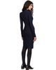 MM6 Maison Margiela MM6 Maison Margiela Navy & Black Long Sleeve Midi Dress - 3