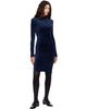 MM6 Maison Margiela MM6 Maison Margiela Navy & Black Long Sleeve Midi Dress - 4