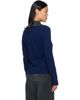MM6 Maison Margiela MM6 Maison Margiela Navy & Gray Layered Neckline Pullover Sweater - 3