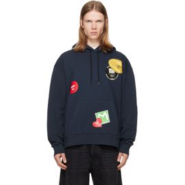 MM6 Maison Margiela MM6 Maison Margiela Navy Cotton Hoodie