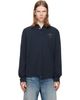 MM6 Maison Margiela MM6 Maison Margiela Navy Cotton Polo - 1