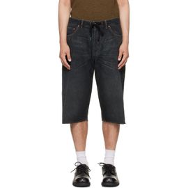MM6 Maison Margiela MM6 Maison Margiela Navy Drawstring Denim Shorts