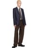 MM6 Maison Margiela MM6 Maison Margiela Navy Raw Edges Wool Twill Blazer - 4