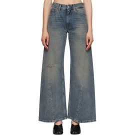MM6 Maison Margiela MM6 Maison Margiela Navy Wide Denim Jeans