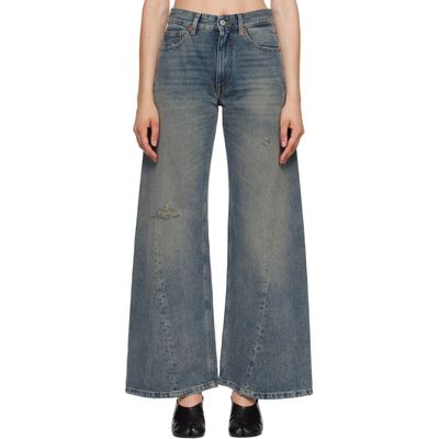 MM6 Maison Margiela MM6 Maison Margiela Navy Wide Denim Jeans