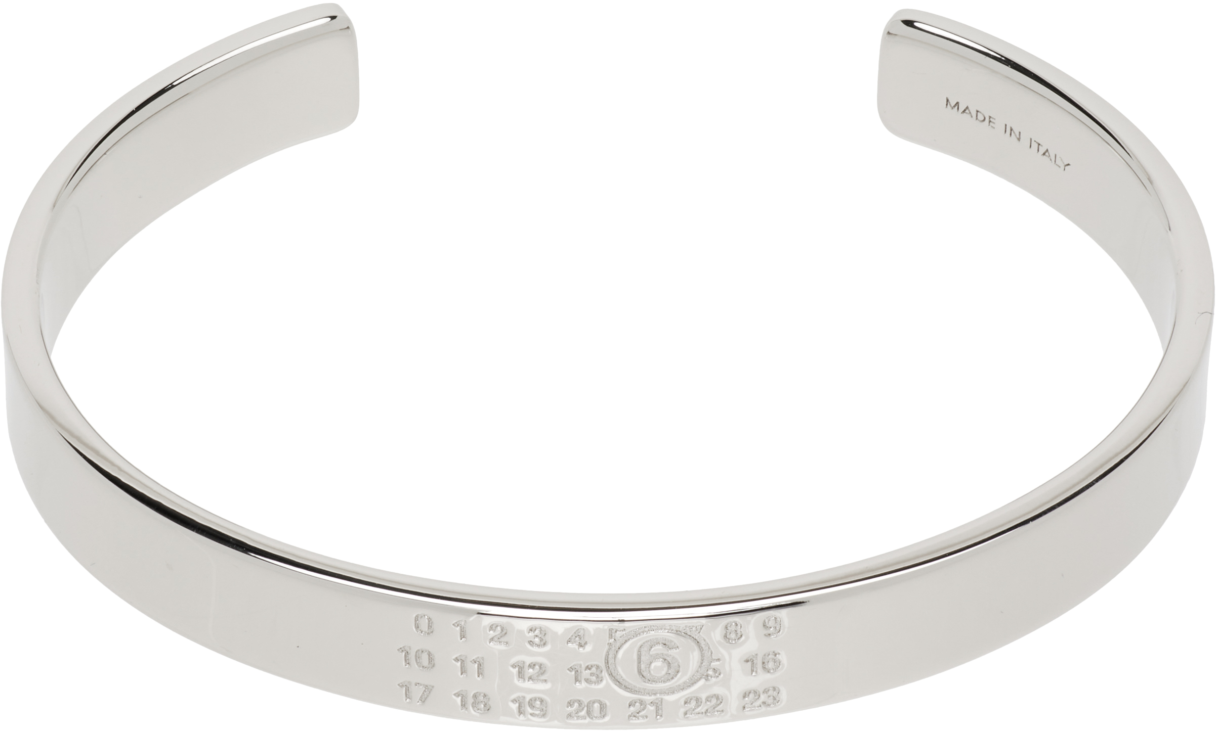 MM6 Maison Margiela - Numerical Minimal Signature Cuff Bracelet