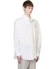 MM6 Maison Margiela MM6 Maison Margiela Off-White & Blue Numeric Asymmetric Shirt - 2