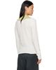 MM6 Maison Margiela MM6 Maison Margiela Off-White & Green Layered Neckline Pullover Sweater - 3