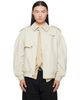 MM6 Maison Margiela MM6 Maison Margiela Off-White Cotton Twill Jacket - 1