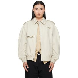 MM6 Maison Margiela MM6 Maison Margiela Off-White Cotton Twill Jacket