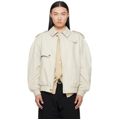 MM6 Maison Margiela MM6 Maison Margiela Off-White Cotton Twill Jacket