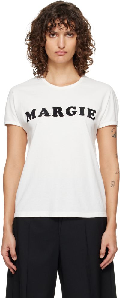 MM6 Maison Margiela MM6 Maison Margiela Off-White 'Margie' T-Shirt