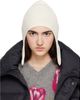 MM6 Maison Margiela MM6 Maison Margiela Off-White Ribbed Aviator Beanie - 1