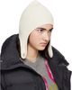 MM6 Maison Margiela MM6 Maison Margiela Off-White Ribbed Aviator Beanie - 2