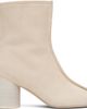 MM6 Maison Margiela MM6 Maison Margiela Off-White Suede Anatomic Stitch Toe Ankle Boots - 1