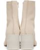 MM6 Maison Margiela MM6 Maison Margiela Off-White Suede Anatomic Stitch Toe Ankle Boots - 2