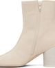 MM6 Maison Margiela MM6 Maison Margiela Off-White Suede Anatomic Stitch Toe Ankle Boots - 3