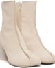 MM6 Maison Margiela MM6 Maison Margiela Off-White Suede Anatomic Stitch Toe Ankle Boots - 4