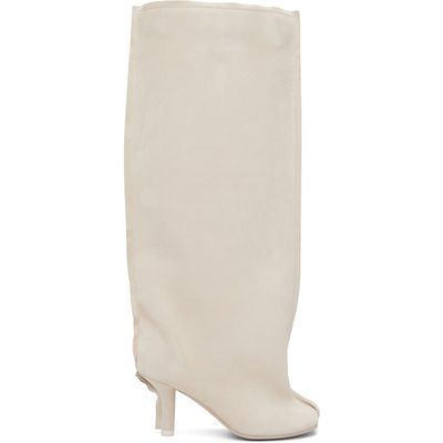 MM6 Maison Margiela MM6 Maison Margiela Off-White Suede Anatomic Tube Boots