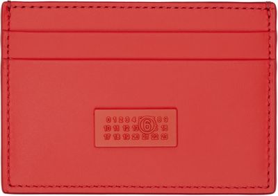 MM6 Maison Margiela MM6 Maison Margiela Orange Numeric Leather Card Holder
