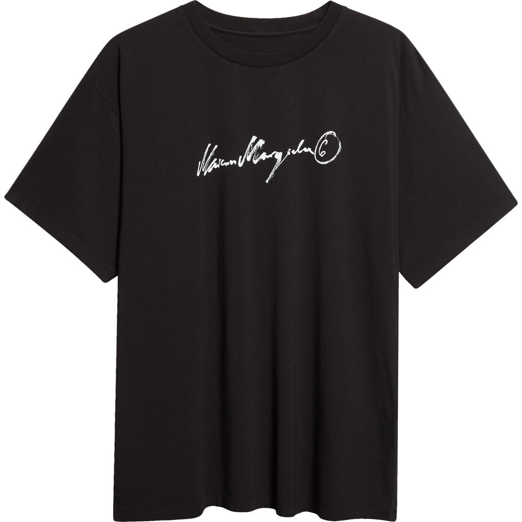 MM6 Maison Margiela MM6 Maison Margiela Overdyed Logo Graphic T-Shirt