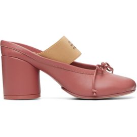 MM6 Maison Margiela MM6 Maison Margiela Pink Anatomic Numeric Mule Heels