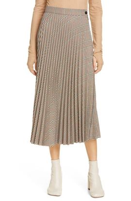MM6 Maison Margiela MM6 Maison Margiela Plaid Pleated Midi Skirt