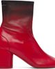 MM6 Maison Margiela MM6 Maison Margiela Red Anatomic Block-Heel Boots - 1
