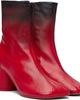 MM6 Maison Margiela MM6 Maison Margiela Red Anatomic Block-Heel Boots - 4