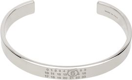 MM6 Maison Margiela MM6 Maison Margiela Silver Minimal Logo Bracelet
