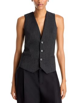 Mm6 Maison Margiela MM6 Maison Margiela Striped Gabardine Vest