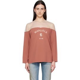 MM6 Maison Margiela MM6 Maison Margiela Tan Mannequin Print Jersey Top