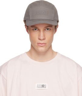 MM6 Maison Margiela MM6 Maison Margiela Taupe Embroidered Logo Cap