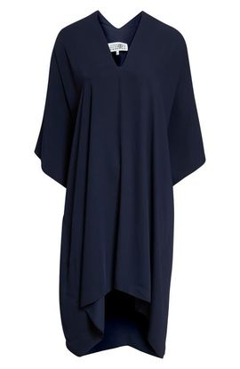 MM6 Maison Margiela MM6 Maison Margiela V-Neck High-Low Jersey Midi Dress