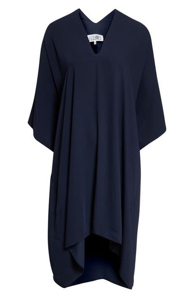 Mm6 Maison Margiela V-Neck High-Low Jersey Midi Dress
