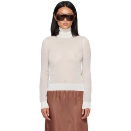 MM6 Maison Margiela MM6 Maison Margiela White & Beige Front Back Pullover Turtleneck