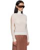 MM6 Maison Margiela MM6 Maison Margiela White & Beige Front Back Pullover Turtleneck - 2