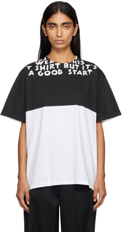 MM6 Maison Margiela MM6 Maison Margiela White & Black SIDA T-shirt