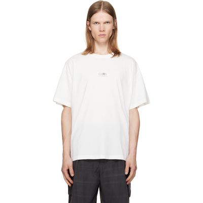 MM6 Maison Margiela MM6 Maison Margiela White Numeric Cotton T-shirt