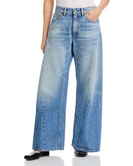 Mm6 Maison Margiela MM6 Maison Margiela Wide Leg Jeans in Blue