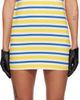 MM6 Maison Margiela MM6 Maison Margiela Yellow & Blue Stripe Minidress - 1