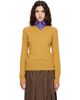 MM6 Maison Margiela MM6 Maison Margiela Yellow Layered Neckline Sweater - 1