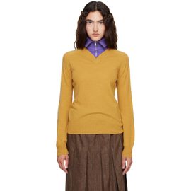 MM6 Maison Margiela MM6 Maison Margiela Yellow Layered Neckline Sweater