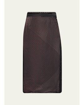 MM6 Maison Margiela Paisley Print Midi Pencil Skirt