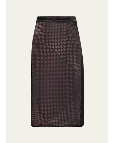 MM6 Maison Margiela Paisley Print Midi Pencil Skirt