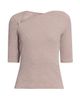 MM6 Maison Margiela Women's Asymmetric Rib-Knit Cotton-Blend Top - 1